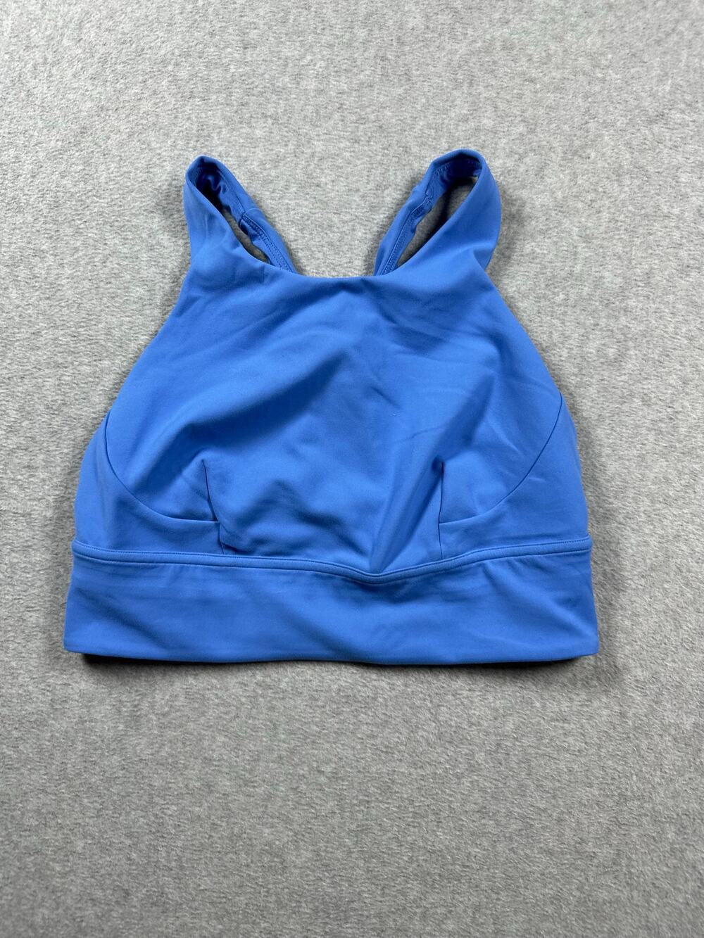 Lululemon Wunder Train Longline Sports Bra Women's Size 8 Blue Racerback Strap